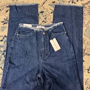 We wore what frayed hi rise straight denim sz 26